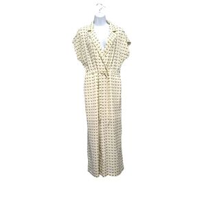 Jean+Lou Hayden Los Angeles Jumpsuit high water‎ cream moon print Medium new